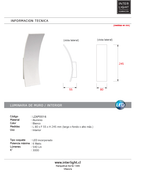 Apliqué aluminio blanco 8x5x24,5 cm LED 6W - LZAP0016