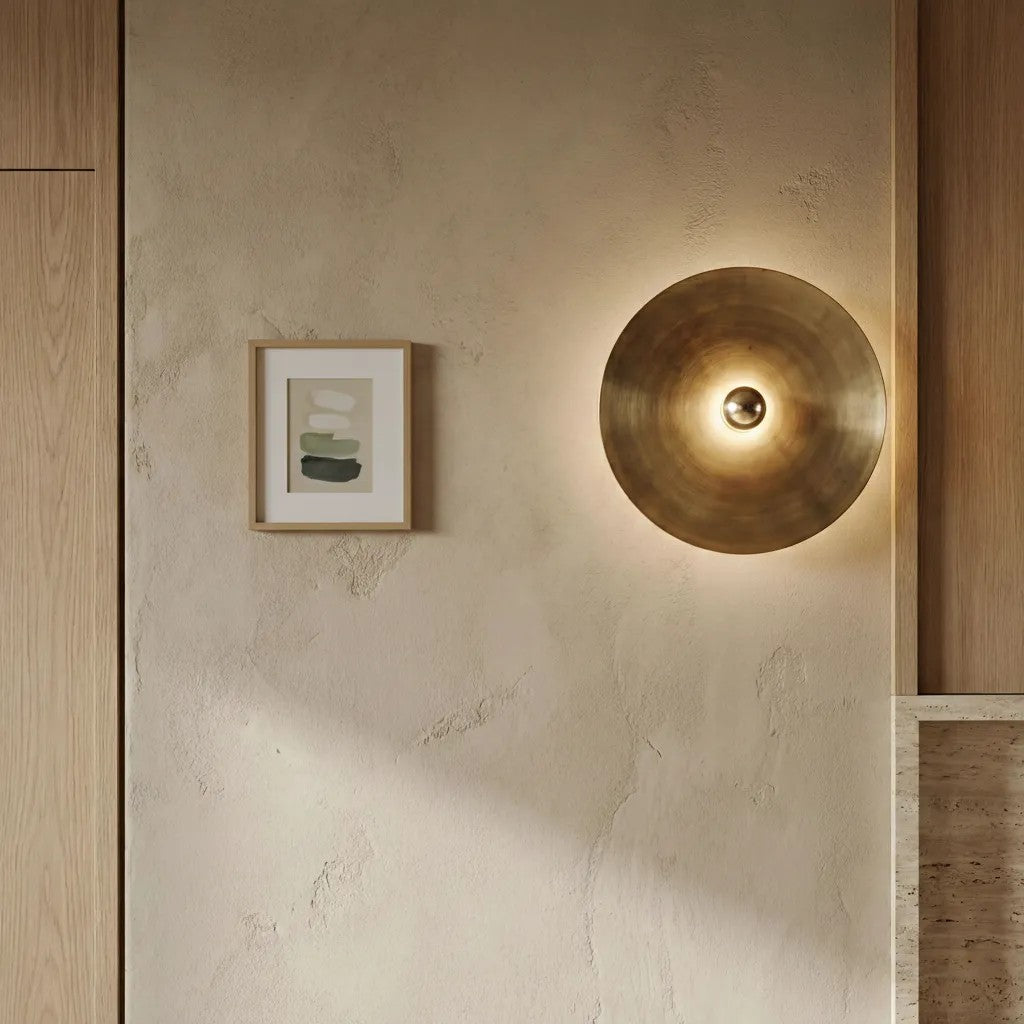 Apliqué hierro óxido antiguo Ø40 cm E27 - MFAP0002