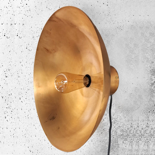 Apliqué hierro óxido antiguo Ø40 cm E27 - MFAP0002