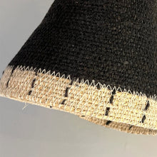 Cargar imagen en el visor de la galería, Lámpara colgante yute negro natural Ø19x22cm E27 - MFLC0001

