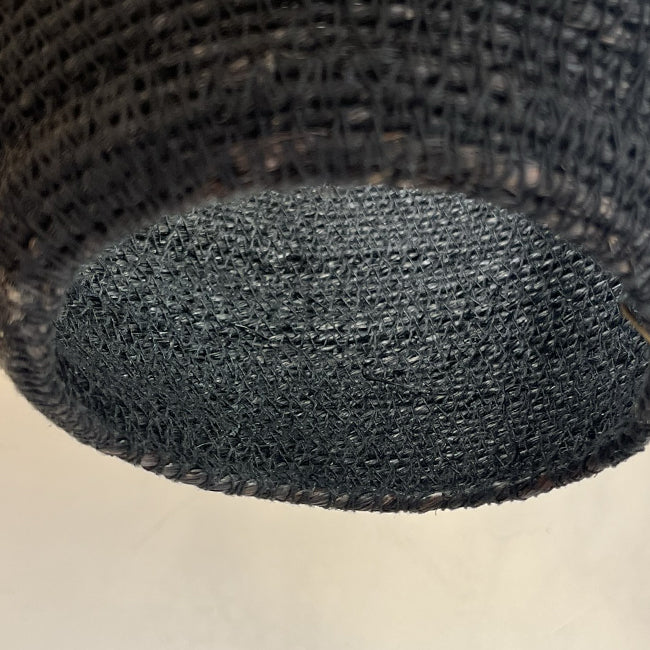 Lámpara colgante fibra natural Negro Ø11x18X5 cm E27 - MFLC0019