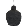 Lámpara colgante fibra natural Negro Ø11x18X5 cm E27 - MFLC0019