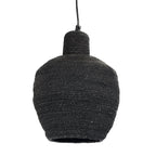 Lámpara colgante fibra natural Negro Ø11x18X5 cm E27 - MFLC0019