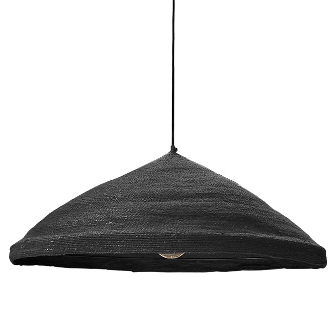 Lámpara colgante yute negro Ø80x30 cm E27 - MFLC0022