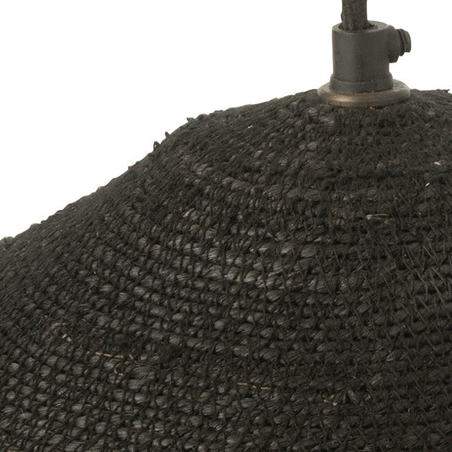 Lámpara colgante yute negro Ø60x20 cm E27 - MFLC0021