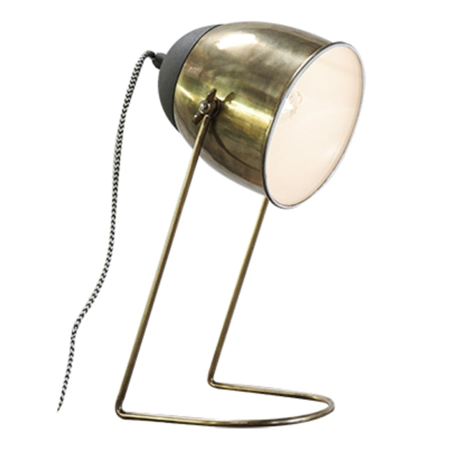 Lámpara sobremesa metal gris bronce Ø15,5x19x36 cm E14 - MFLS0005