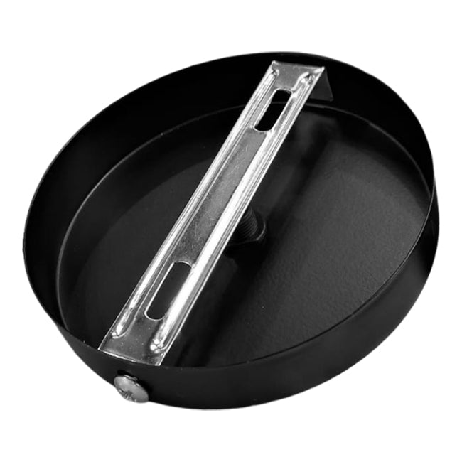 Baldequin metal negro  Mediano Ø10x2,0 cm 1 luz - MKRP0008