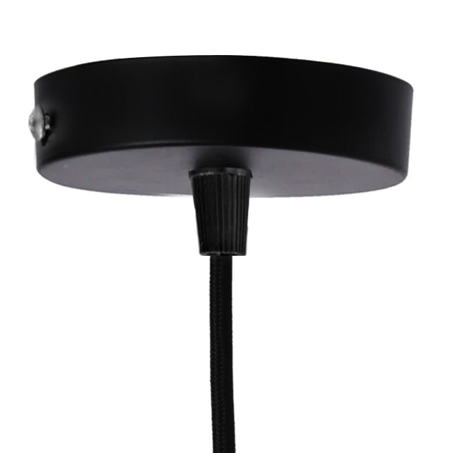 Baldequin metal negro  Mediano Ø10x2,0 cm 1 luz - MKRP0008