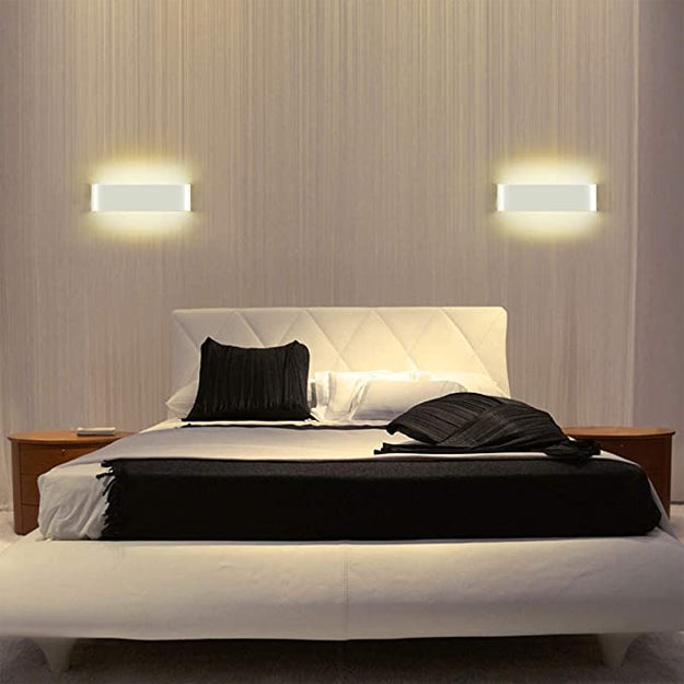 Apliqué aluminio blanco exterior interior IP65 30x8 cm LED 10W - MUAP0033