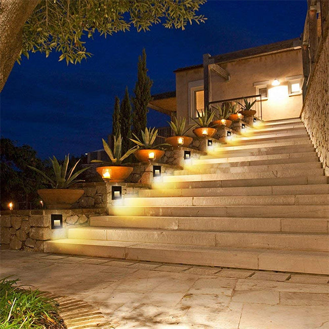Apliqué aluminio negro exterior IP65 12x12 cm LED 6W - MUAP0031
