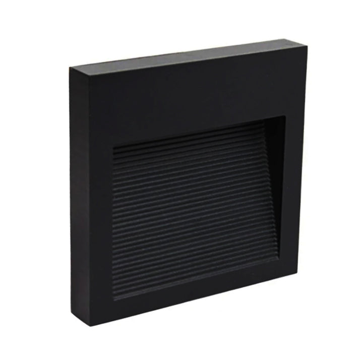 Apliqué aluminio negro exterior IP65 12x12 cm LED 6W - MUAP0031
