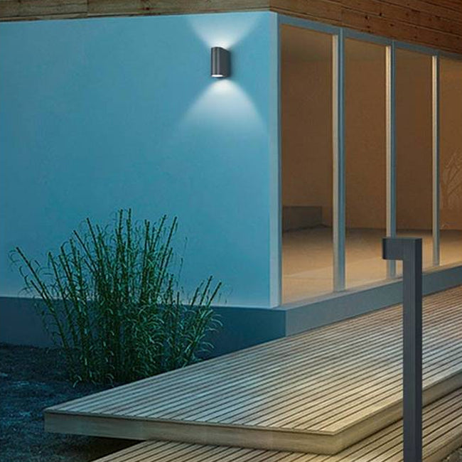 Foco negro bidireccional pvc 6,8x8x15,2 cm 2 luces GU10 - GLAP0001