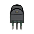 Enchufe macho negro volante 250v - MUCO0005