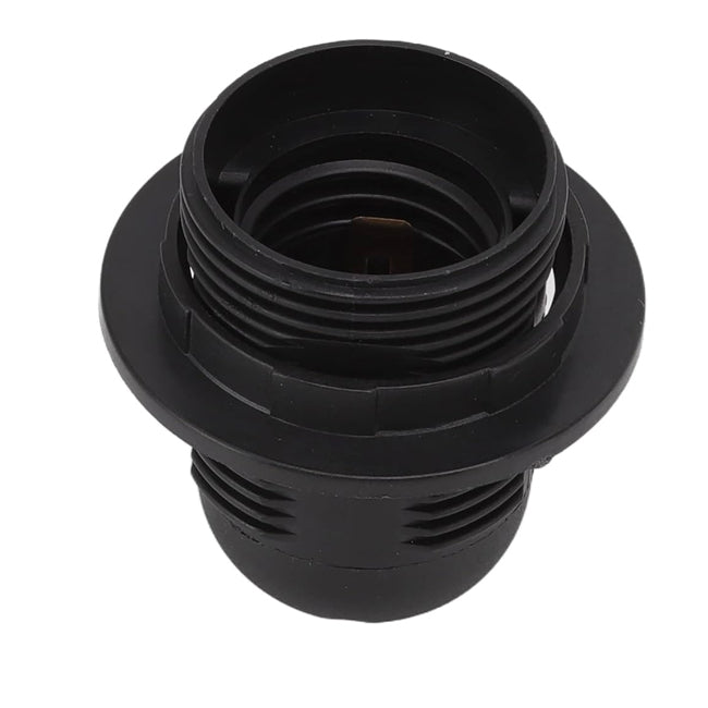 Portalámpara negro con anillo E27 - MUCO0008