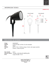 Cargar imagen en el visor de la galería, Estaca jardín vidrio templado negro IP65 Ø6.7x28.8 cm GU10 - MUES0007
