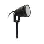 Estaca jardín vidrio templado negro IP65 Ø6.7x28.8 cm GU10 - MUES0007