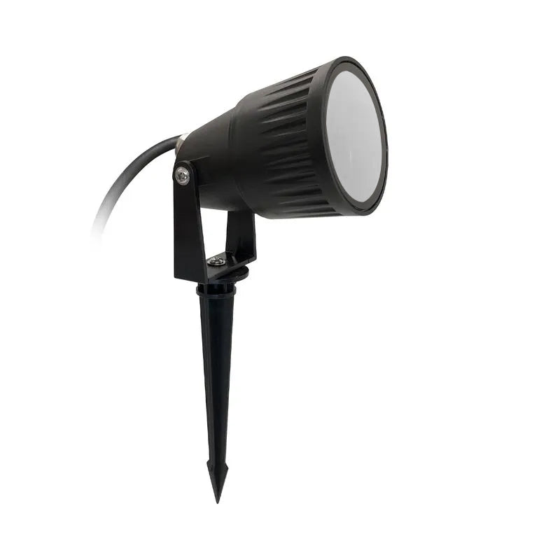 Estaca jardín vidrio templado negro IP65 Ø6.7x28.8 cm GU10 - MUES0007