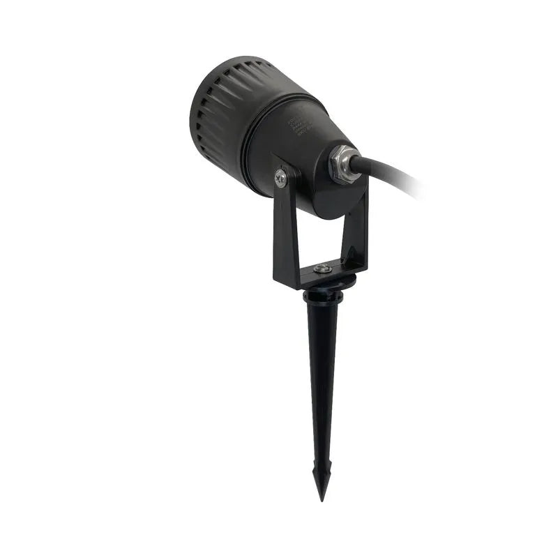 Estaca jardín vidrio templado negro IP65 Ø6.7x28.8 cm GU10 - MUES0007