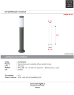 Farol exterior acero inoxidable antracita Ø7,6 cm IP65 cm E27 - MUFA0003