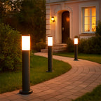 Farol exterior acero inoxidable antracita Ø7,6 cm IP65 cm E27 - MUFA0003