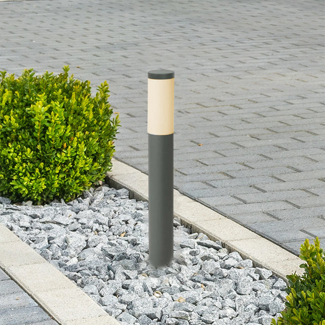 Farol exterior acero inoxidable antracita Ø7,6 cm IP65 cm E27 - MUFA0003