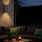 Foco metal gris exterior / bidireccional  IP 54 Ø 9x26 cm 2 luces E27 - MUFO0059