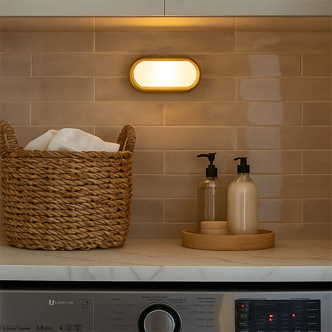 Foco sobrepuesto acrílico dorado exterior LED 12W - MUFO0100