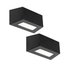 Foco sobrepuesto exterior plástico negro solar pack 2 unidades 10x5 cm IP54 LED 0,5W - MUFO0101