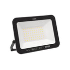 Proyector de área aluminio vidrio negro exterior IP65  17,5x12,5 cm  LED 50W - MUFO0110