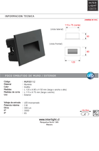 Foco embutido Grafito exterior 11.5x7.5 cm LED 3W IP65 - MUFO0112