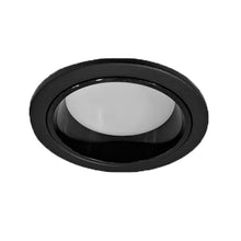 Cargar imagen en el visor de la galería, Foco embutido retraído aluminio negro Ø9x4,3 cm LED 7W - MUFO0127
