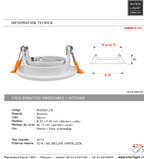 Foco embutido aluminio blanco Ø 9cm GU10 - MUFO0129