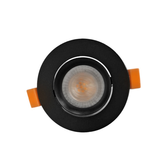Foco embutido aluminio negro Ø 9cm GU10 - MUFO0130
