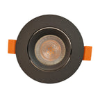 Foco embutido aluminio gris Ø 9 cm GU10 - MUFO0131