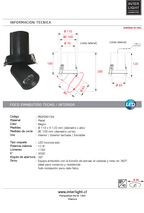 Foco embutido extraible aluminio negro 11 cm 12W LED - MUFO0134