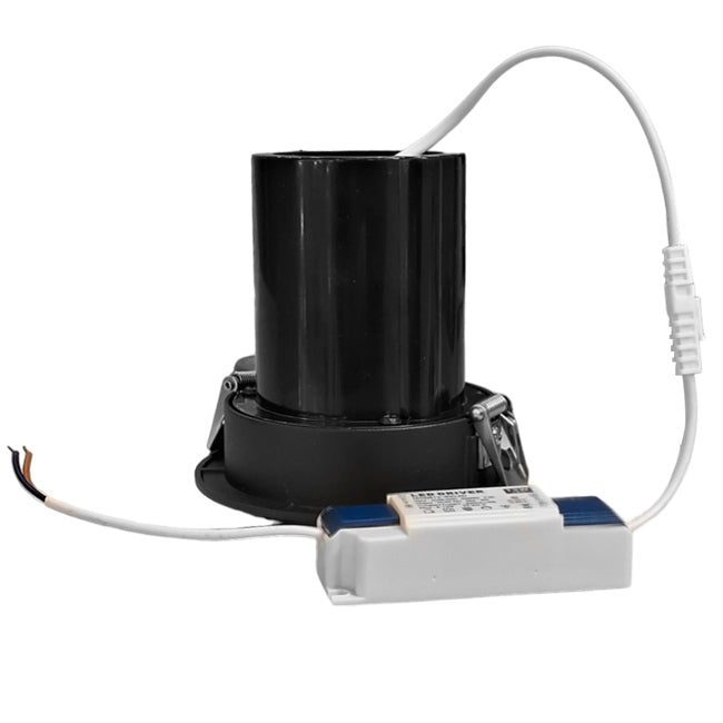 Foco embutido extraible aluminio negro 11 cm 12W LED - MUFO0134