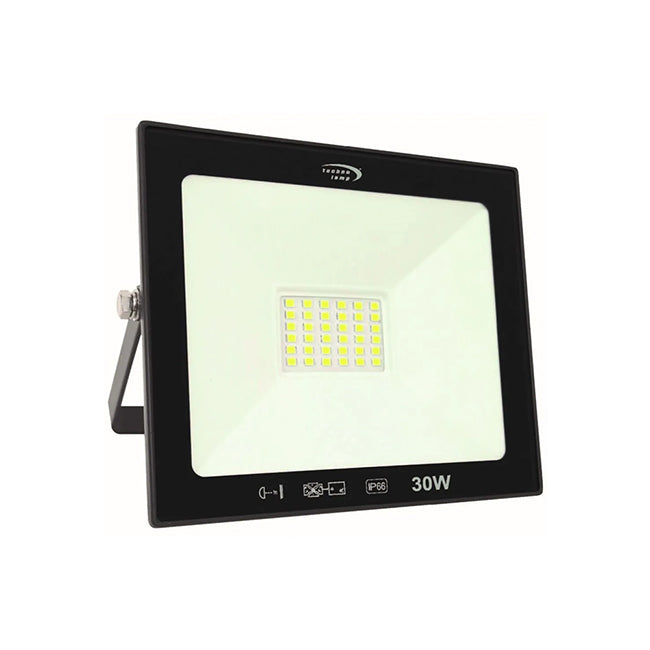 Proyector de área aluminio vidrio negro exterior IP66  14x12cm  LED 30 W - MUFO0132