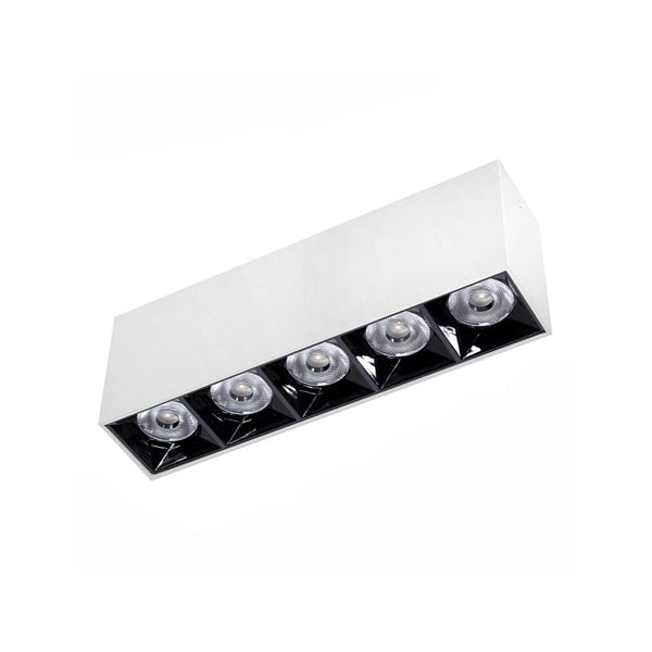 Foco sobrepuesto blanco interior negro0 LED 10W 13.5cm 3000K IP40 - MUFO0136