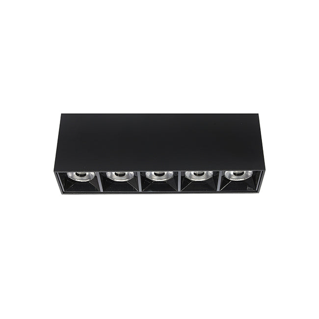 Foco sobrepuesto Negro LED 10W 13.5cm 3000K IP40 - MUFO0137