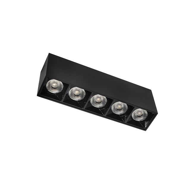 Foco sobrepuesto Negro LED 10W 13.5cm 3000K IP40 - MUFO0137