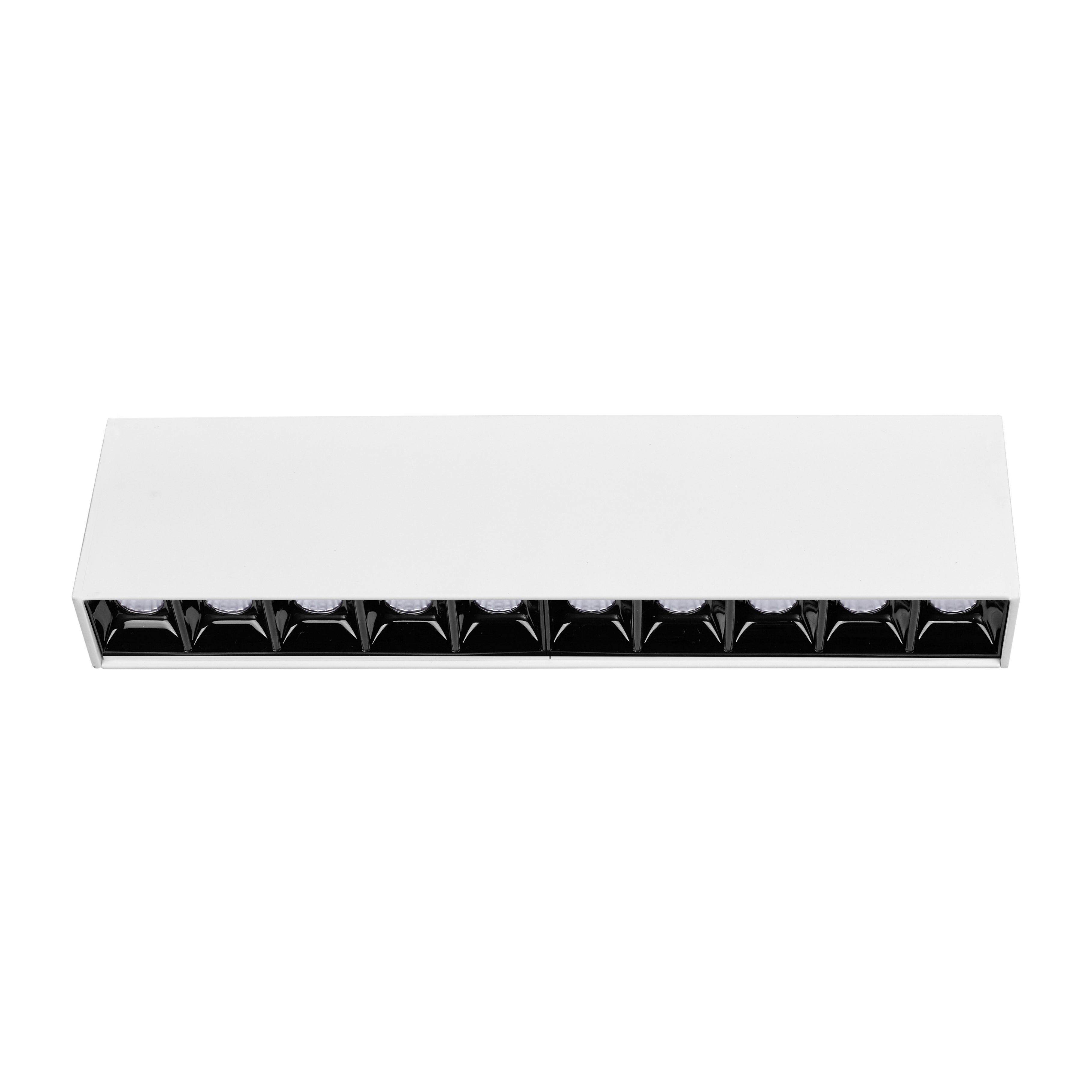 Foco sobrepuesto blanco interior negro LED 20W 26,8 cm 3000K IP40 - MUFO0138