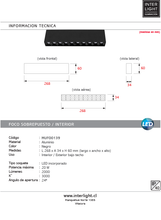 Cargar imagen en el visor de la galería, Foco sobrepuesto negro LED 20W 26,8cm 3000K IP40 - MUFO0139
