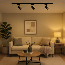 Cargar imagen en el visor de la galería, Foco riel metal negro Ø 6x19,6 cm LED 15W 3000K-4000K-6000K- MUFO0143
