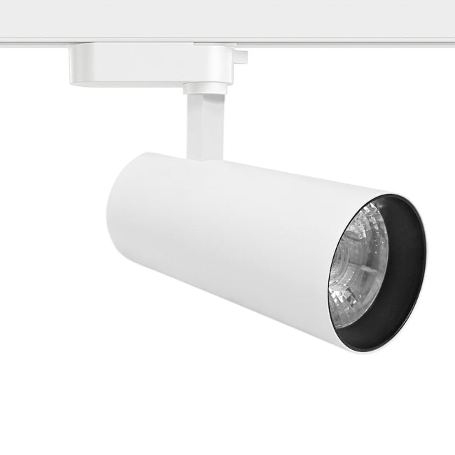 Foco riel aluminio blanco Ø 7,3x22 cm LED 30W - 3000K-4000K-6000K - MUFO0145