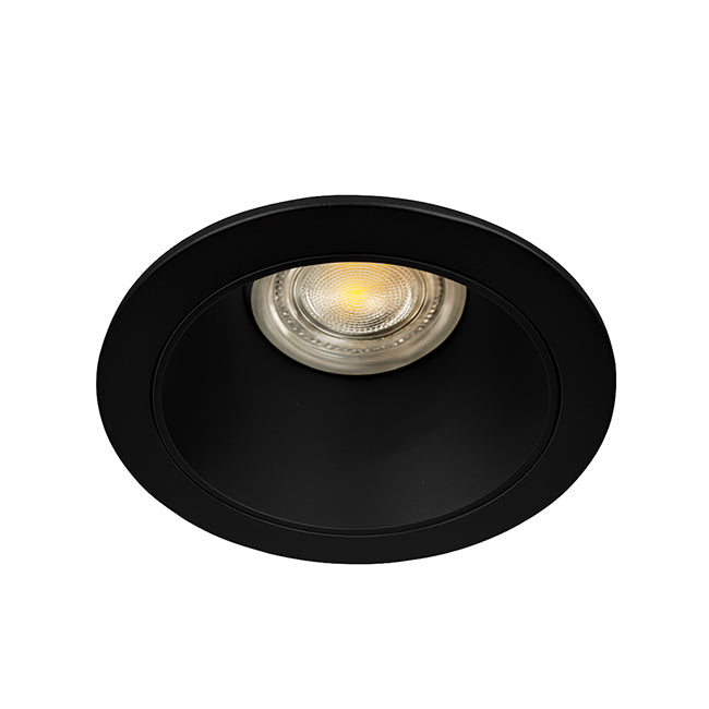 Foco aluminio negro óptica profunda Ø9.2x3.5 cm GU10 - MUFO0147