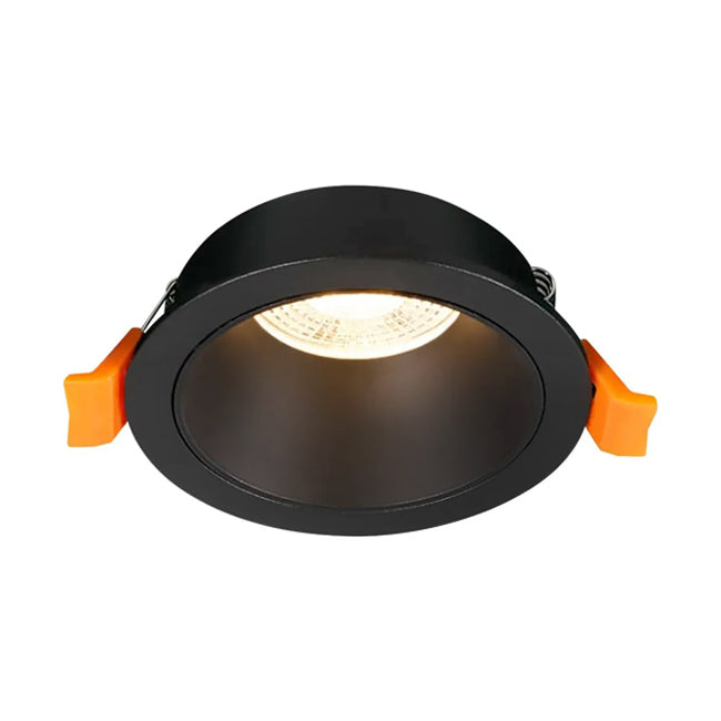 Foco aluminio negro óptica profunda Ø9.2x3.5 cm GU10 - MUFO0147