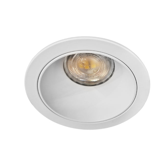 Foco aluminio blanco óptica profunda Ø9.2x3.5 cm GU10 - MUFO0148