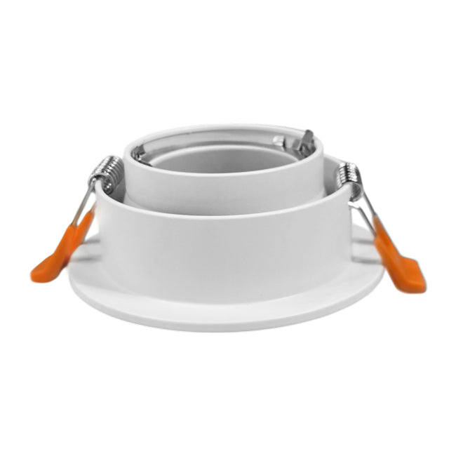 Foco aluminio blanco óptica profunda Ø9.2x3.5 cm GU10 - MUFO0148