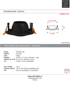 Foco orientable aluminio negro Ø10x4.5 cm  GU10  - MUFO0149