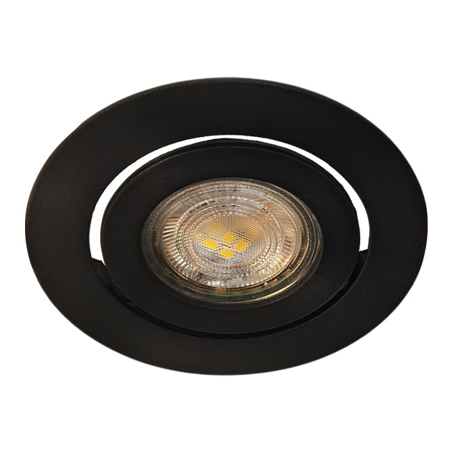 Foco orientable aluminio negro Ø10x4.5 cm  GU10  - MUFO0149